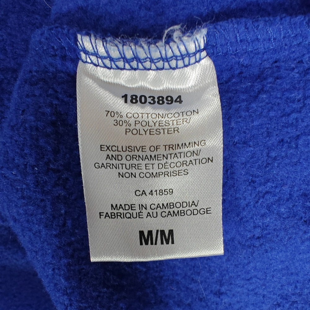 NHL Edmonton Oilers Quarter Zip Fleece Pullover Blue Mens Medium 1803894 - Picture 7 of 9